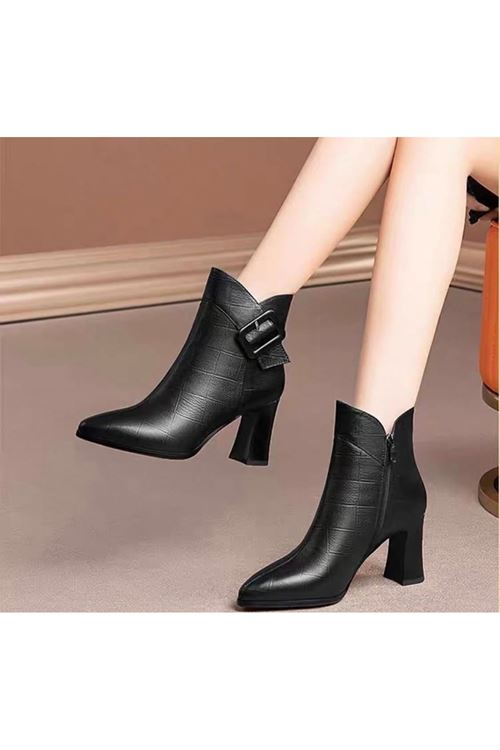 احذية نسائية شتوية بوت قصير كعب 