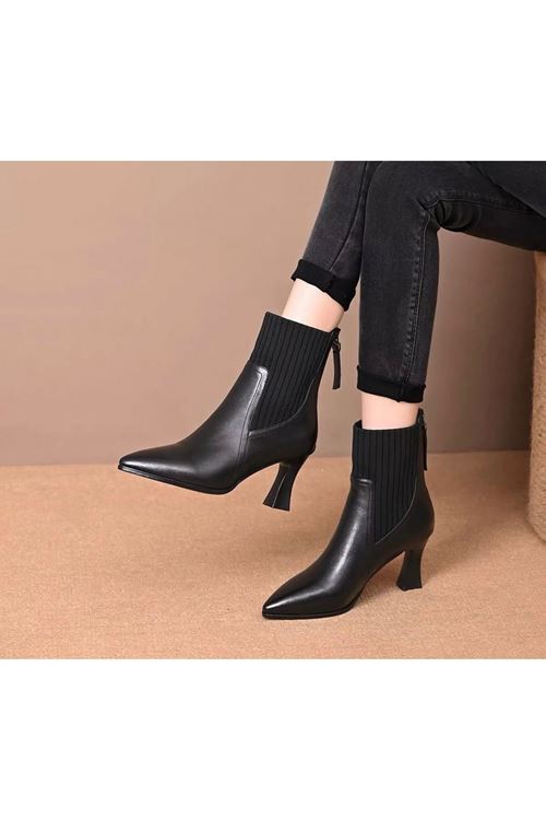 احذية نسائية شتوية بوت قصير كعب 