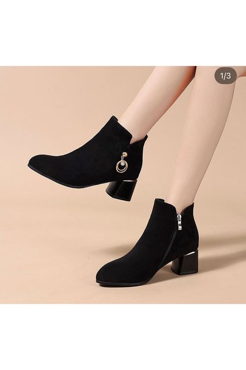 احذية نسائية شتوية بوت قصير كعب 