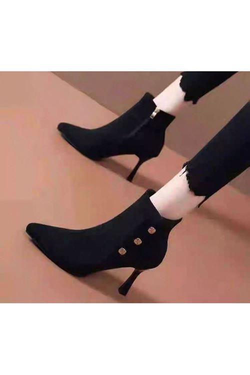 احذية نسائية شتوية بوت قصير كعب 