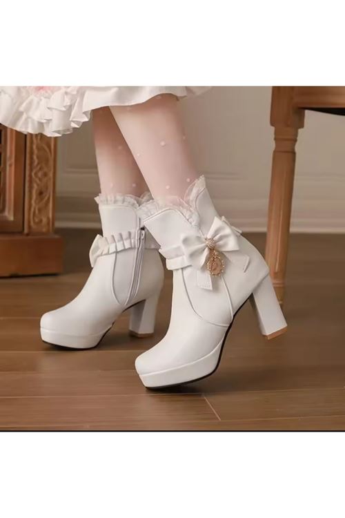 حذاء نسائية شتوية بوت قصيرة كعب 