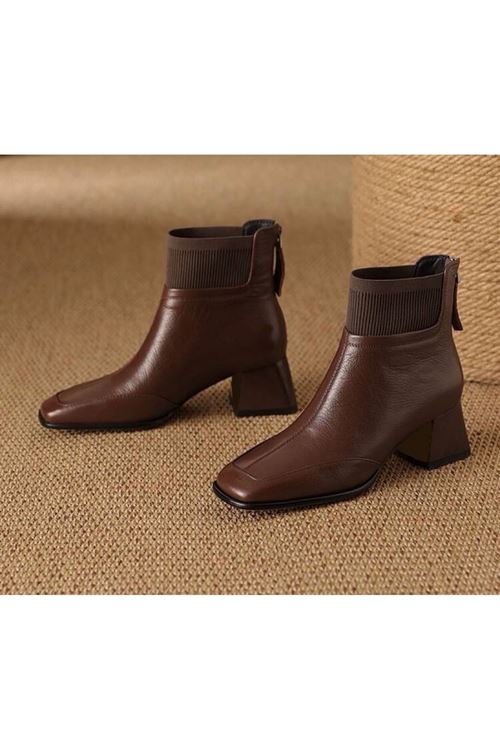 احذية نسائية شتوية بوت قصير كعب  