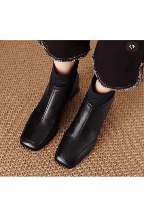 احذية نسائية شتوية بوت قصير كعب  