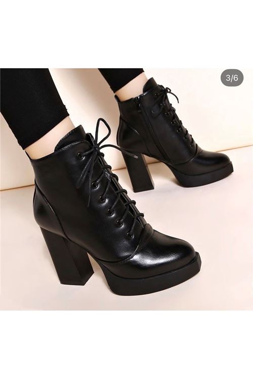 احذية نسائية شتوية بوت قصير كعب 