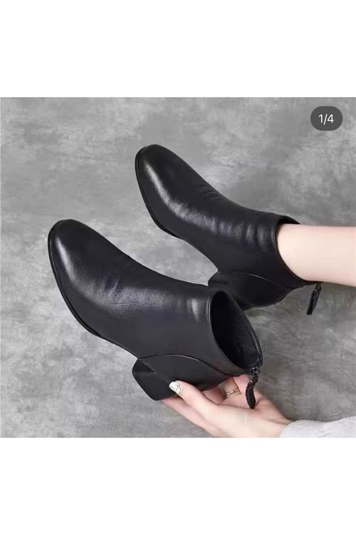 احذية نسائية شتوية بوت قصير كعب  