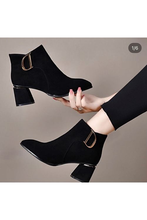 احذية نسائية شتوية بوت قصير كعب 