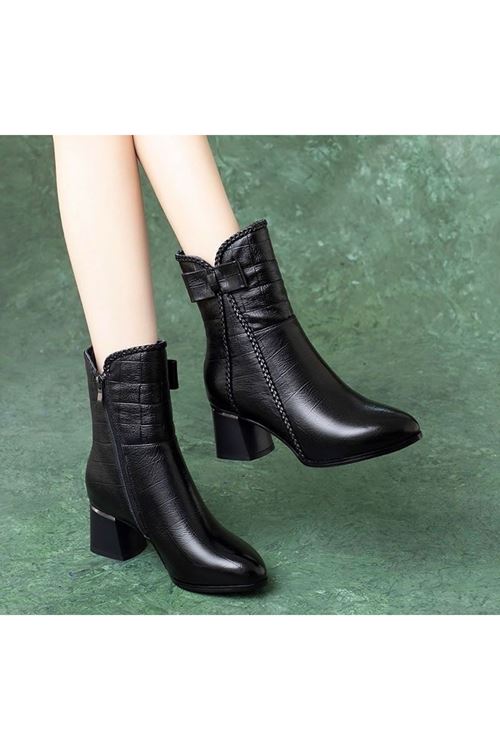 احذية نسائية شتوية بوت طويلة كعب  