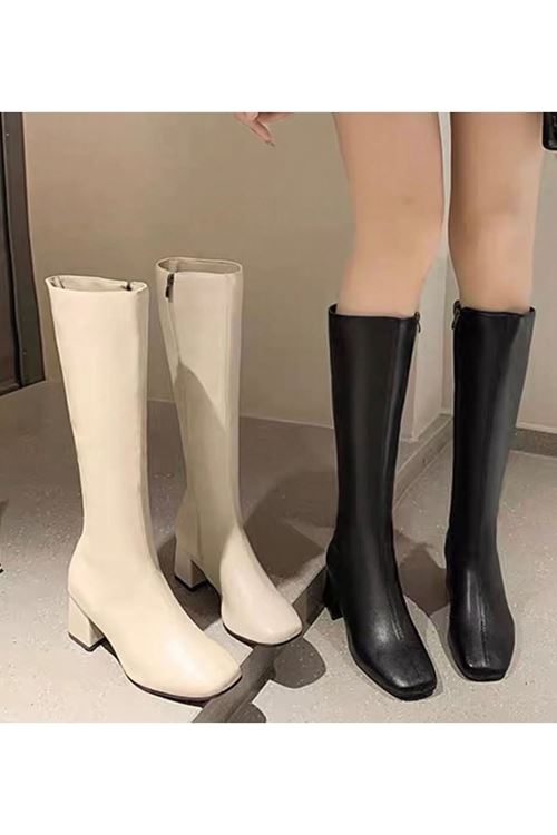 احذية نسائية شتوية بوت طويل كعب 