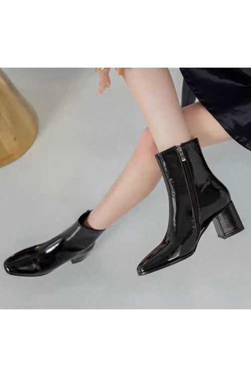 أحذية نسائية شتوية بوت قصير كعب