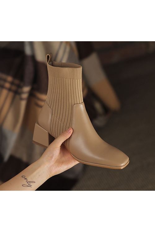 احذية نسائية شتوية بوت قصير كعب