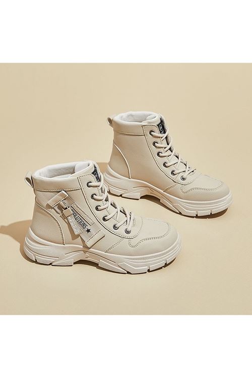 احذية نسائية شتوية بوت قصير فلات