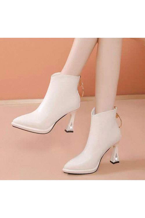 احذية نسائية شتوية بوت قصير كعب