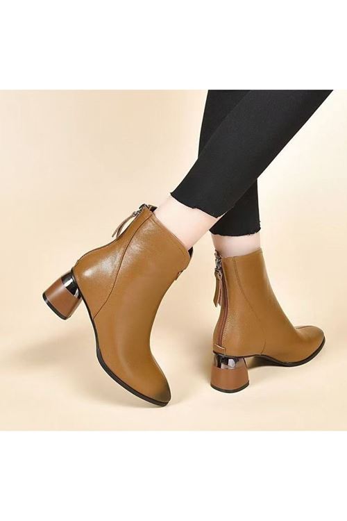 احذية نسائية شتوية بوت قصير كعب