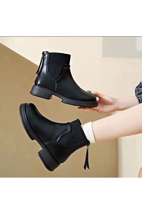 احذية نسائية شتوية بوت قصير كعب