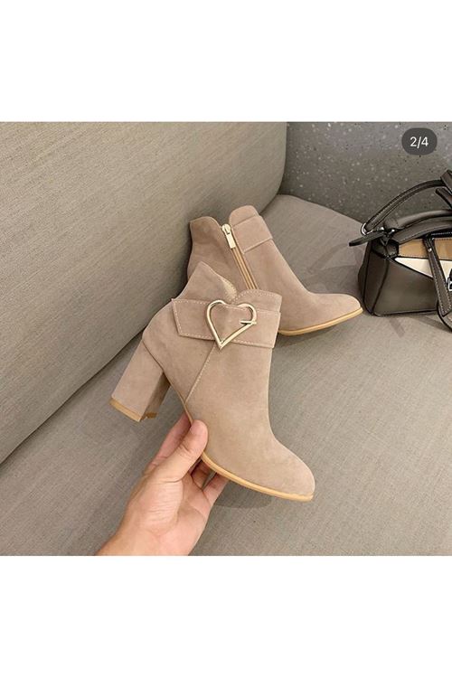 احذية نسائية شتوية بوت قصير كعب