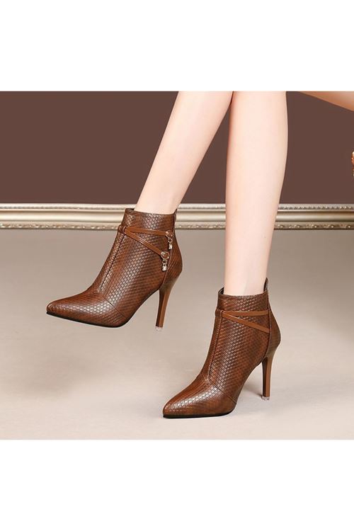 أحذية نسائية شتوية بوت قصير كعب 