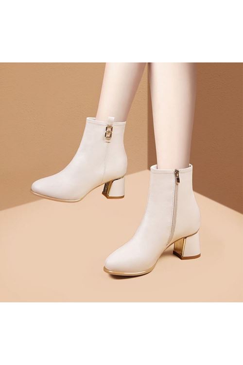 أحذية نسائية شتوية بوت قصيرة كعب 