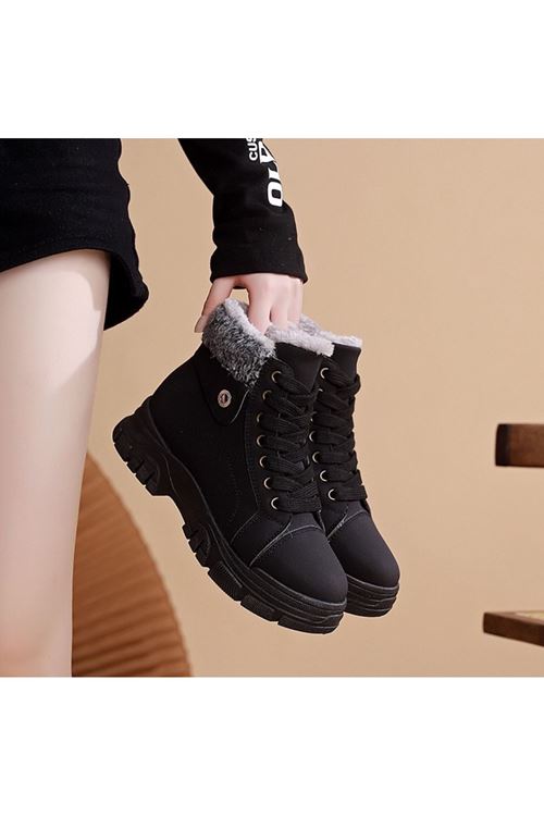 أحذية نسائية شتوية بوت قصير فلات