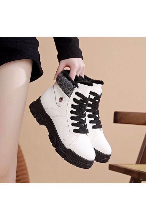 أحذية نسائية شتوية بوت قصير فلات