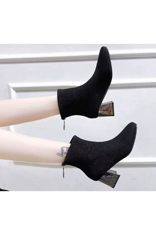 أحذية نسائية شتوية بوت قصيرة كعب 