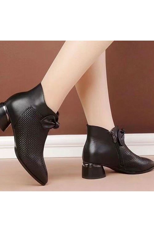 احذية نسائية شتوية بوت قصير كعب 