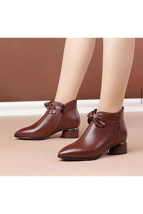 احذية نسائية شتوية بوت قصير كعب 