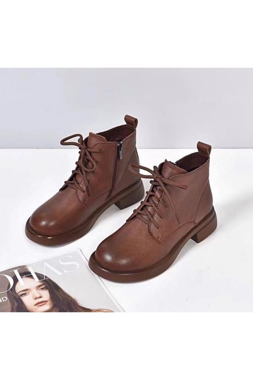 احذية نسائية شتوية بوت قصير فلات