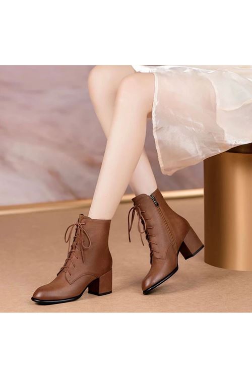 احذية نسائية شتوية بوت قصير كعب