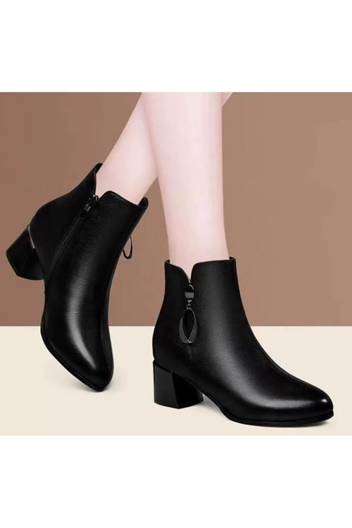 أحذية نسائية شتوية بوت قصيرة كعب 