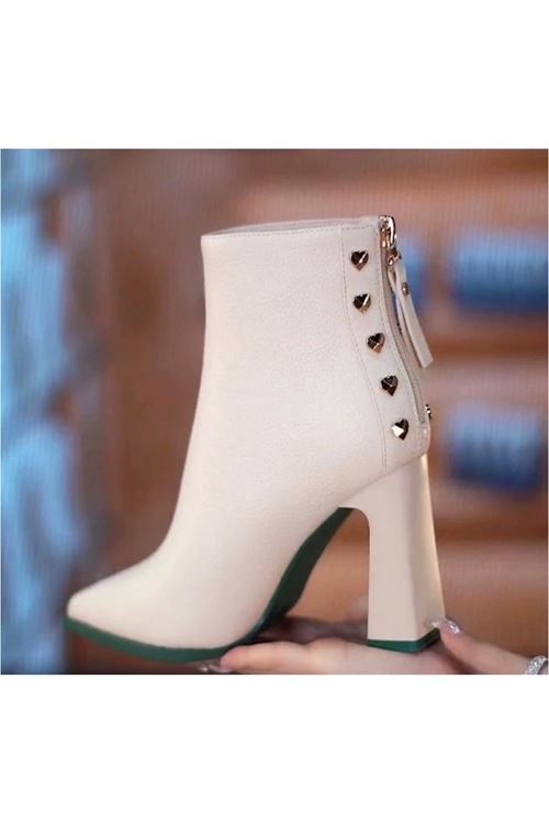 احذية نسائية شتوية بوت قصير كعب 