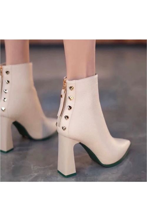 احذية نسائية شتوية بوت قصير كعب 