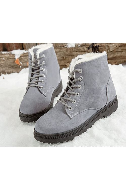 احذية نسائية شتوية بوت قصير فلات 
