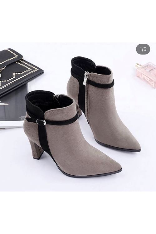 احذية نسائية شتوية بوت قصير كعب 