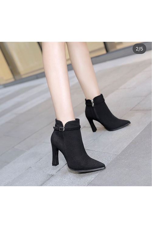 احذية نسائية شتوية بوت قصير كعب 