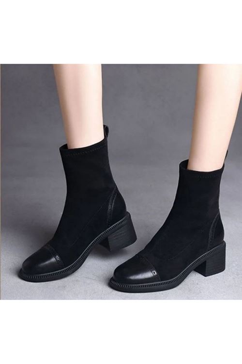 احذية نسائية شتوية بوت قصير كعب