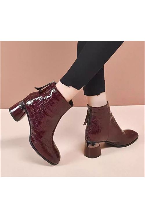 احذية نسائية شتوية بوت قصير كعب