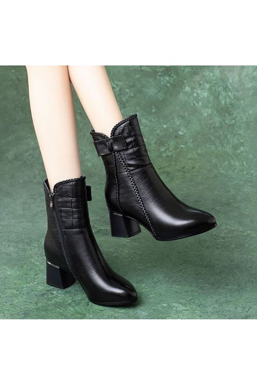 أحذية نسائية شتوية بوت طويل كعب 