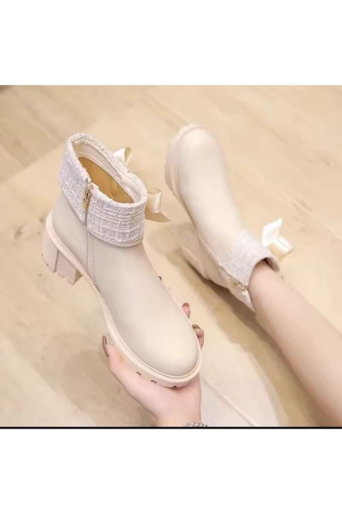 أحذية نسائية شتوية بوت قصيرة كعب 