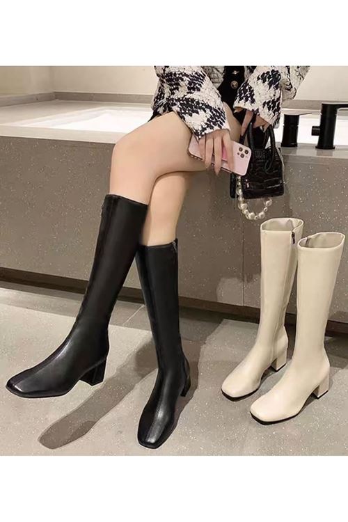 أحذية نسائية شتوية بوت طويل كعب 