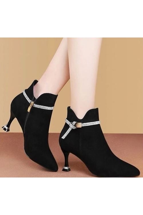 احذية نسائية شتوية بوت قصير كعب 