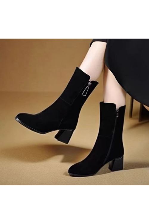 احذية نسائية شتوية بوت طويل كعب 