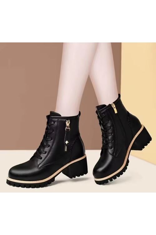 أحذية نسائية شتوية بوت قصير كعب